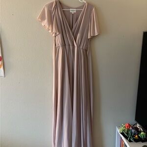 Bohme blush pink bridesmaid dress